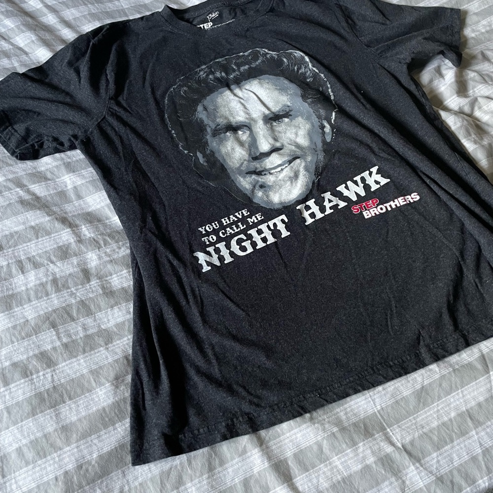 Night Hawk Step Brothers Graphic Tee - Black